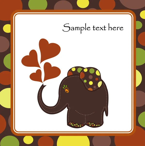 Divertido elefante colorido — Vector de stock