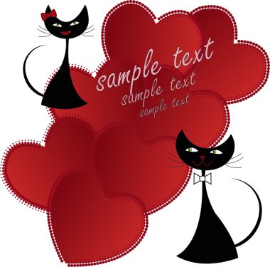 Love black cats clipart