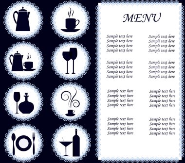 The menu restaurant clipart