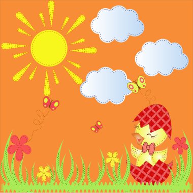 Beautiful children's card clipart