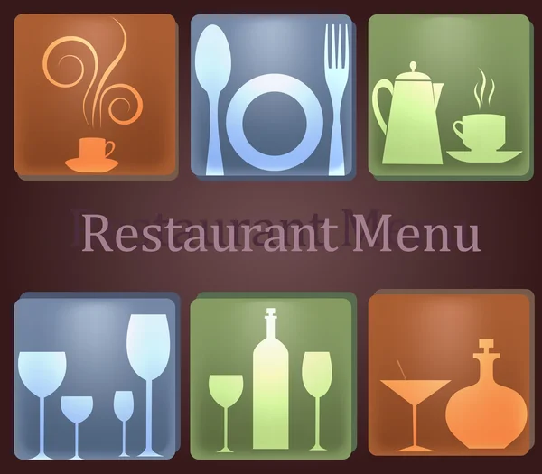 L'échantillon du menu pour le restaurant — Image vectorielle