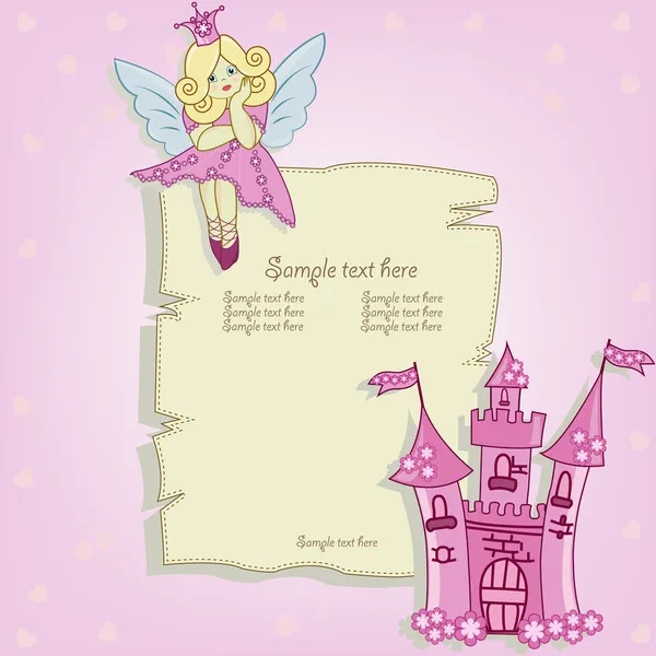 Vektor kort för lilla prinsessan — Stock vektor