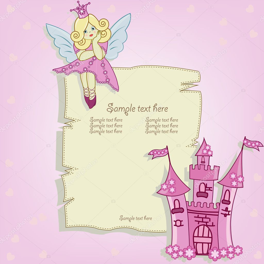 Vector card for little princess