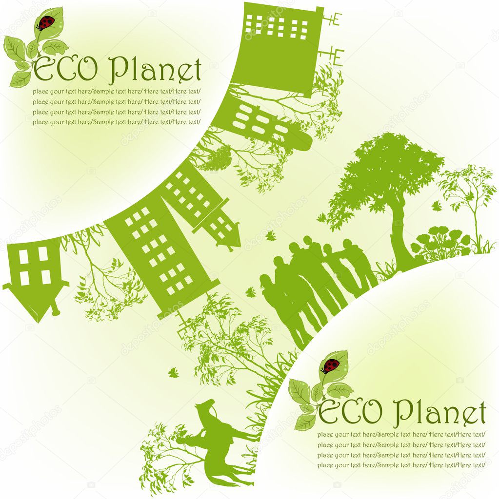 Green ecological planet