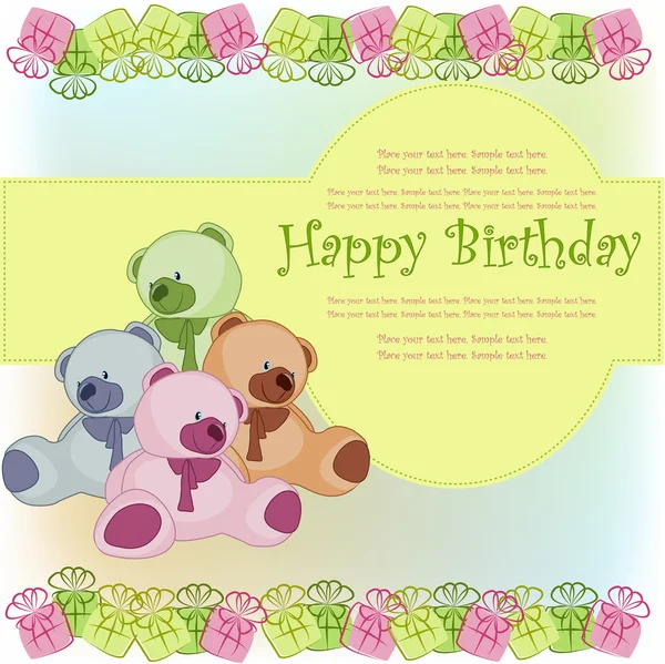 Szép kártya-boldog születésnapot Jogdíjmentes Stock Illusztrációk