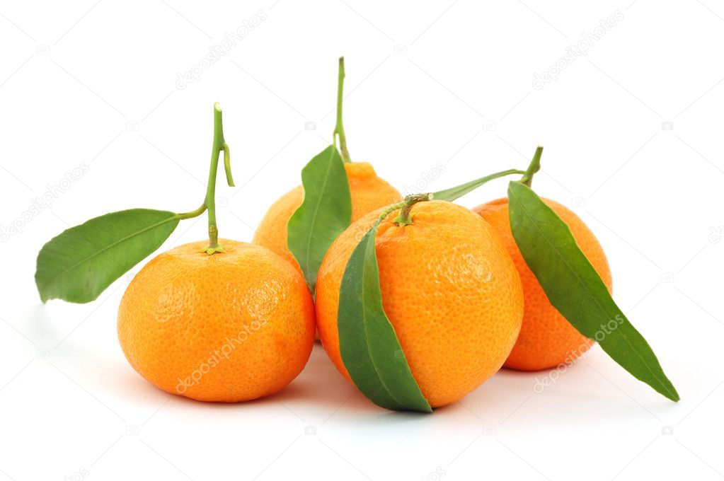 Mandarins isolated