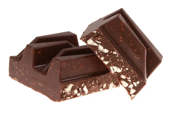 Schokolade auf isoliert — Stockfoto