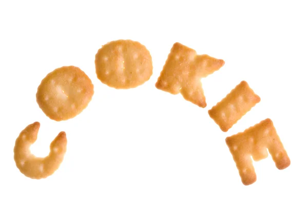 Texten "cookie" från cookies — Stockfoto