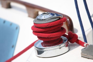 Rope on a sailboat clipart