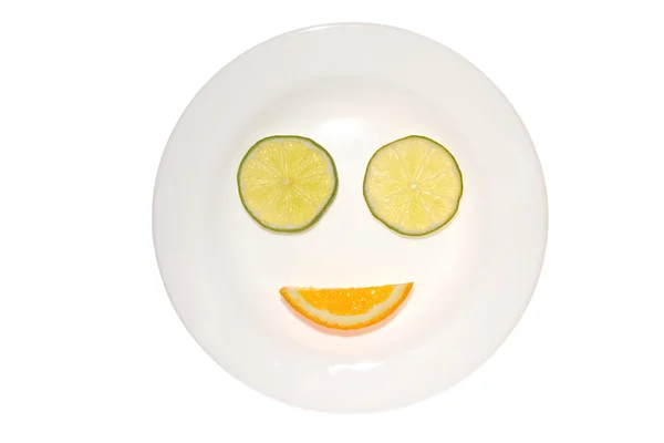 Senyum dari jeruk dan jeruk — Stok Foto