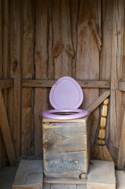 Wooden toilet clipart