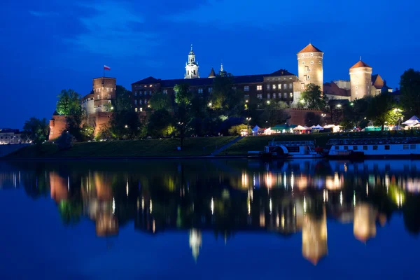 Wawel kasteel nachts — Stockfoto