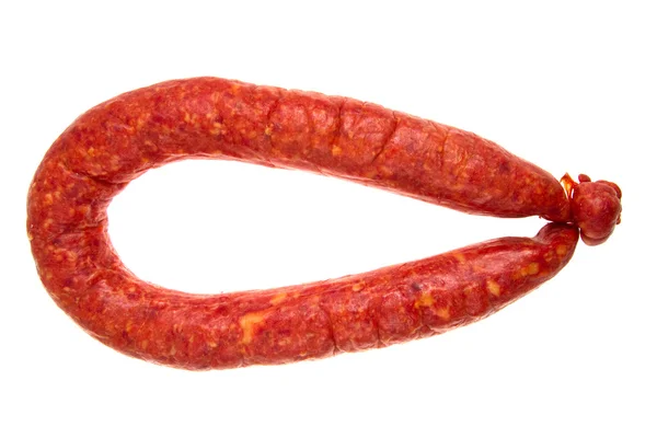 Sausage on isolated — Stock Photo, Image