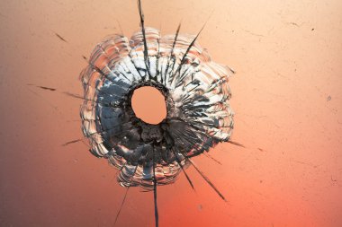 Bullet hole in glass clipart