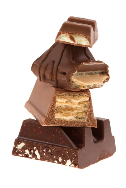 Csokoládé elszigetelt — Stock Fotó
