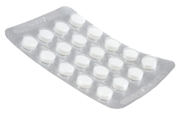 Píldoras blancas aisladas —  Fotos de Stock
