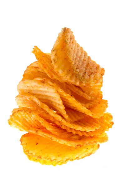 Burgonya chips a elszigetelt — Stock Fotó