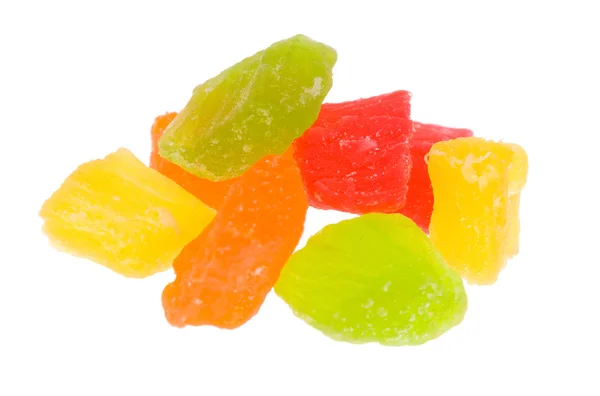 Frutos cristalizados isolados — Fotografia de Stock