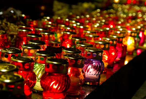 Lampade a candele accese — Foto Stock