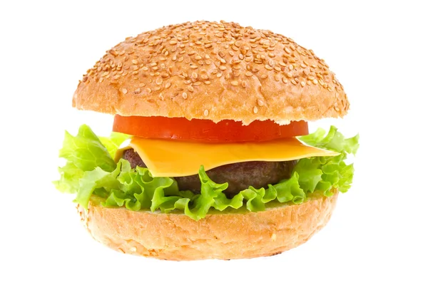 Cheeseburger isoliert — Stockfoto