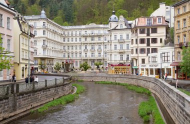 Water canal in Karlovy Vary clipart