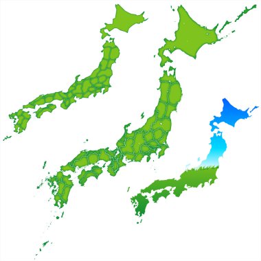 Map of Japan clipart