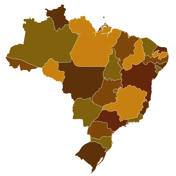 Carte du Brésil — Image vectorielle