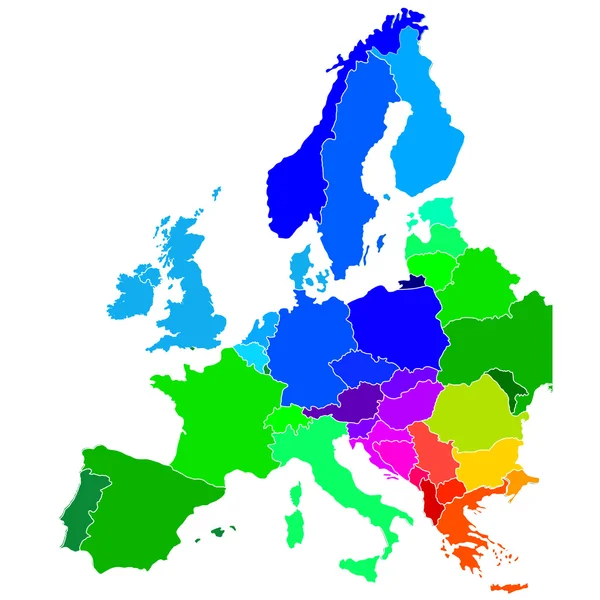 Mappa Europa — Vettoriale Stock