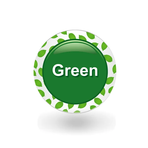 Zöld ikon — Stock Vector
