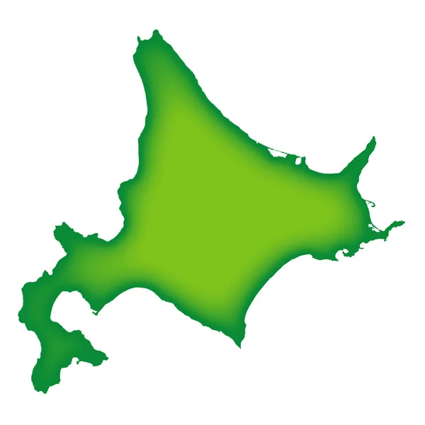Hokkaido Haritası — Stok Vektör