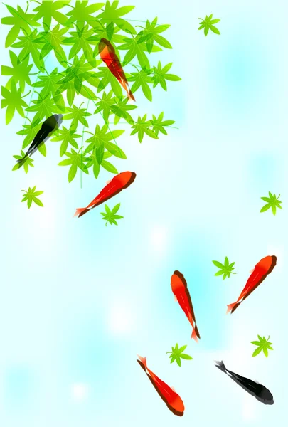 Contexte du poisson rouge — Image vectorielle