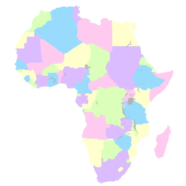 Kaart van Afrika — Stockvector