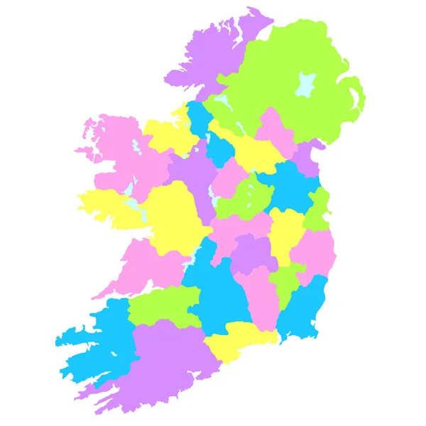 La carte de L'Irlande — Image vectorielle