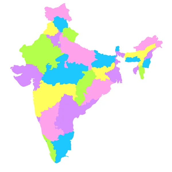 O mapa de Índia — Vetor de Stock