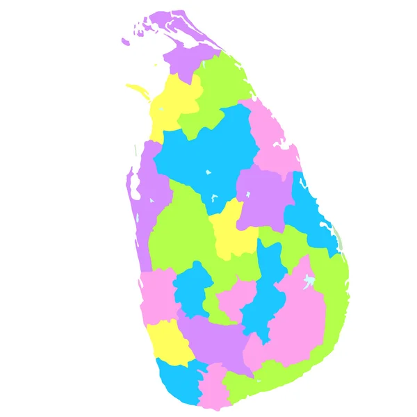 O mapa de Sri Lanka — Vetor de Stock