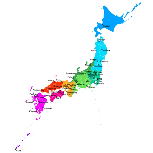 Japonia mapa — Wektor stockowy