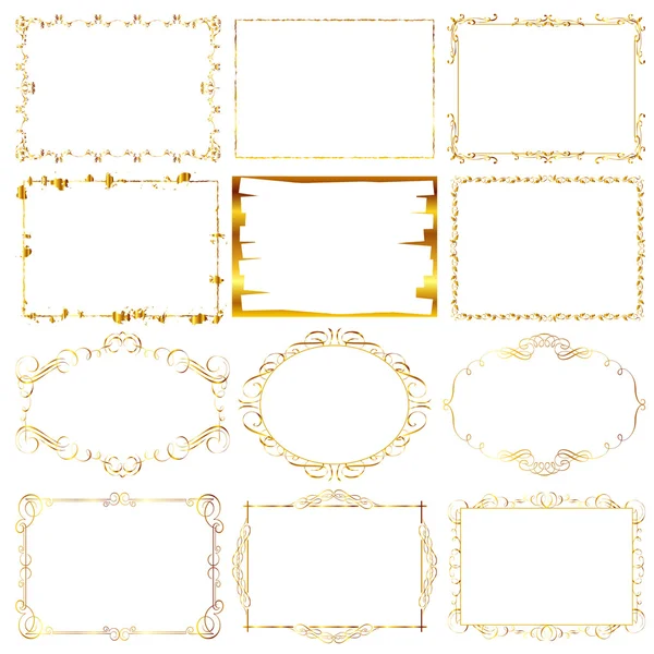 Cornice oro — Vettoriale Stock