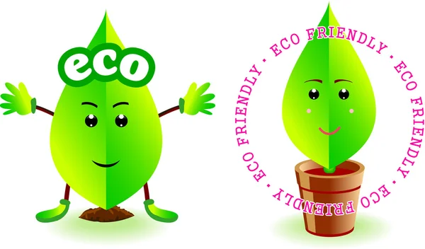 Eco character — Stock Vector