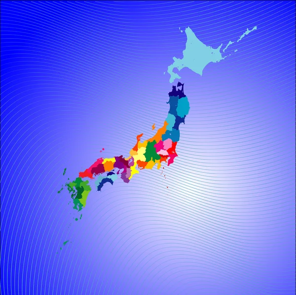 แผนที่ของญี่ปุ่น — ภาพเวกเตอร์สต็อก