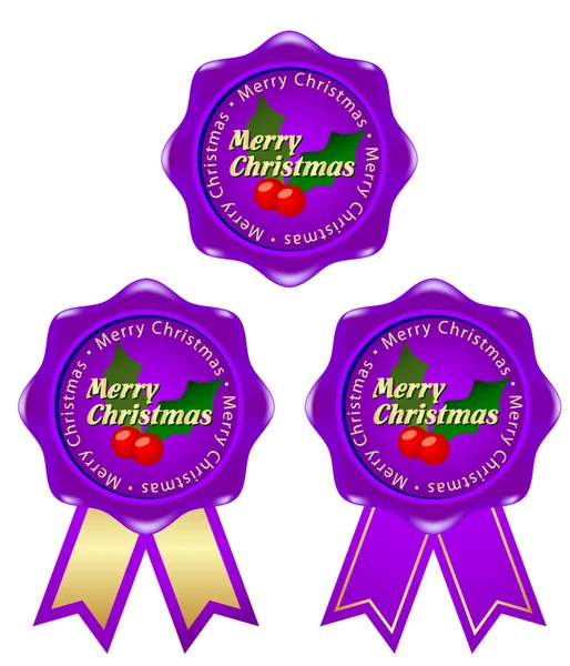 Purple frame Christmas — Stock Vector