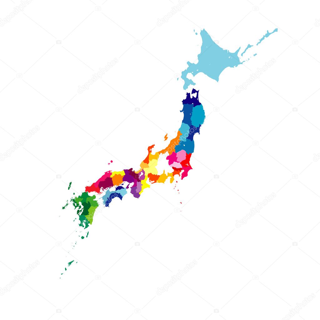 Map of Japan — Stock Vector © JBOY24 #8051640