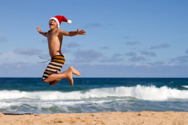 Skakać z radości Bożego Narodzenia — Zdjęcie stockowe