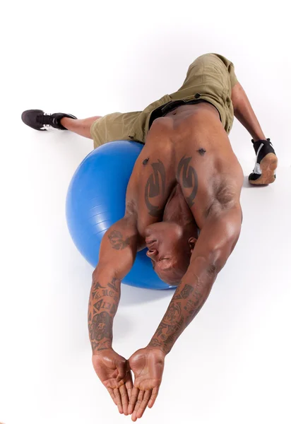 Uomo atletico Stretching — Foto Stock