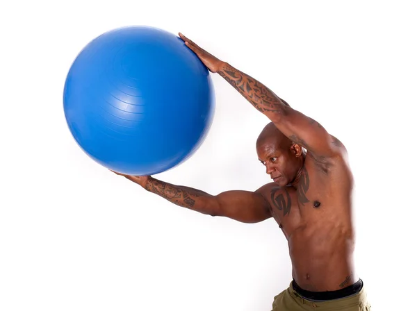 Uomo atletico Stretching — Foto Stock