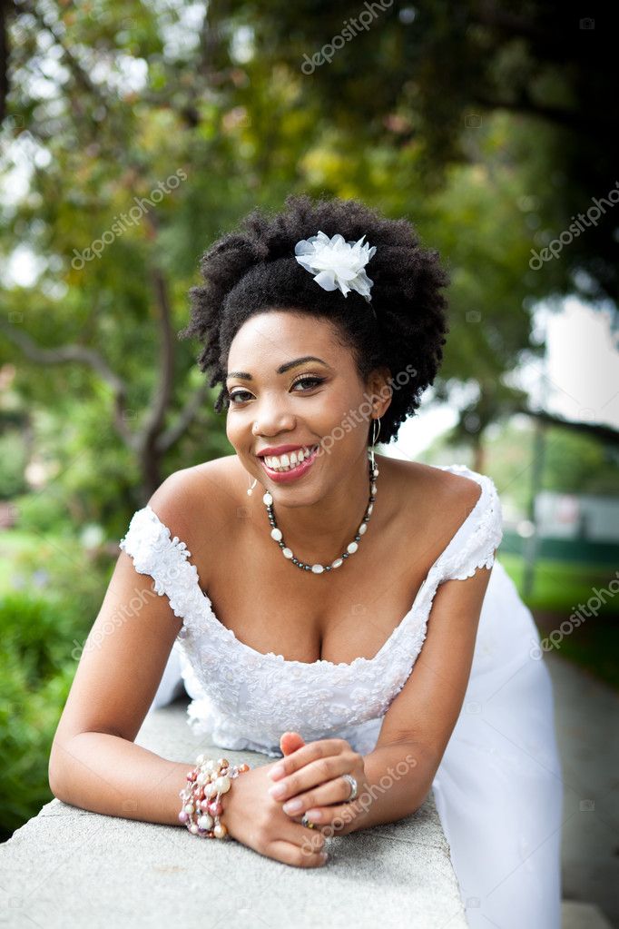 Pretty Ethnic Bride at the Park