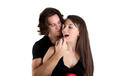 Cute Brunette Couple clipart