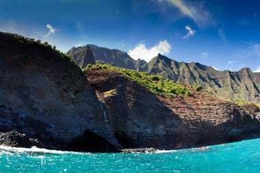 Kayak Napali Coastline clipart