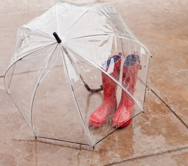 Umbella ve rainboots — Stok fotoğraf