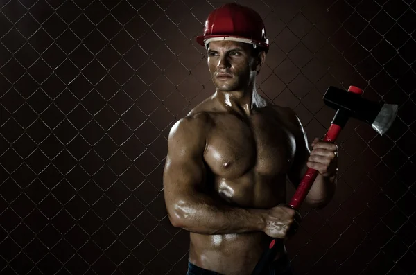 Sexy workman — Stock Photo, Image