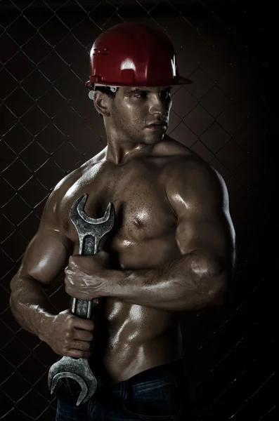 Sexy workman — Stockfoto